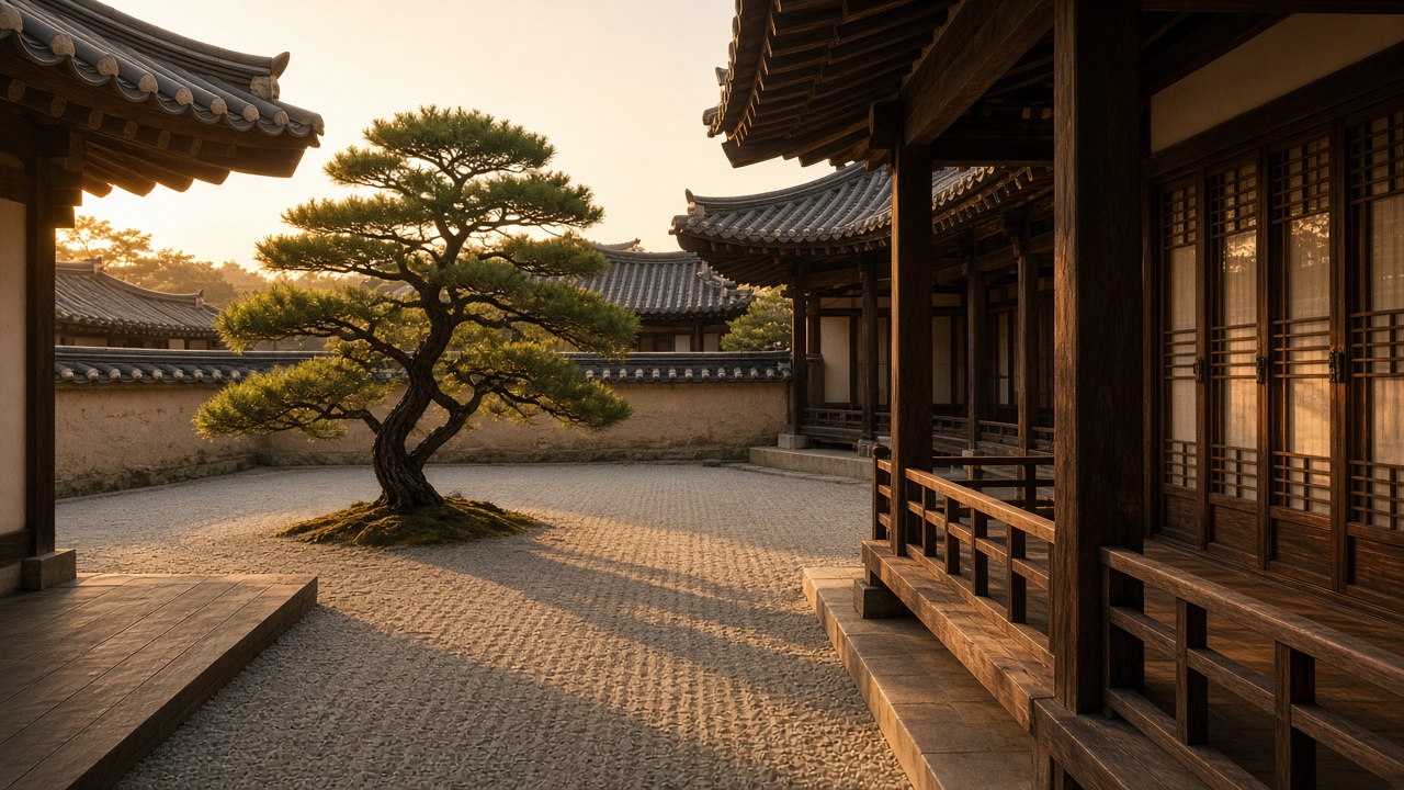 햇살이 드는 마당